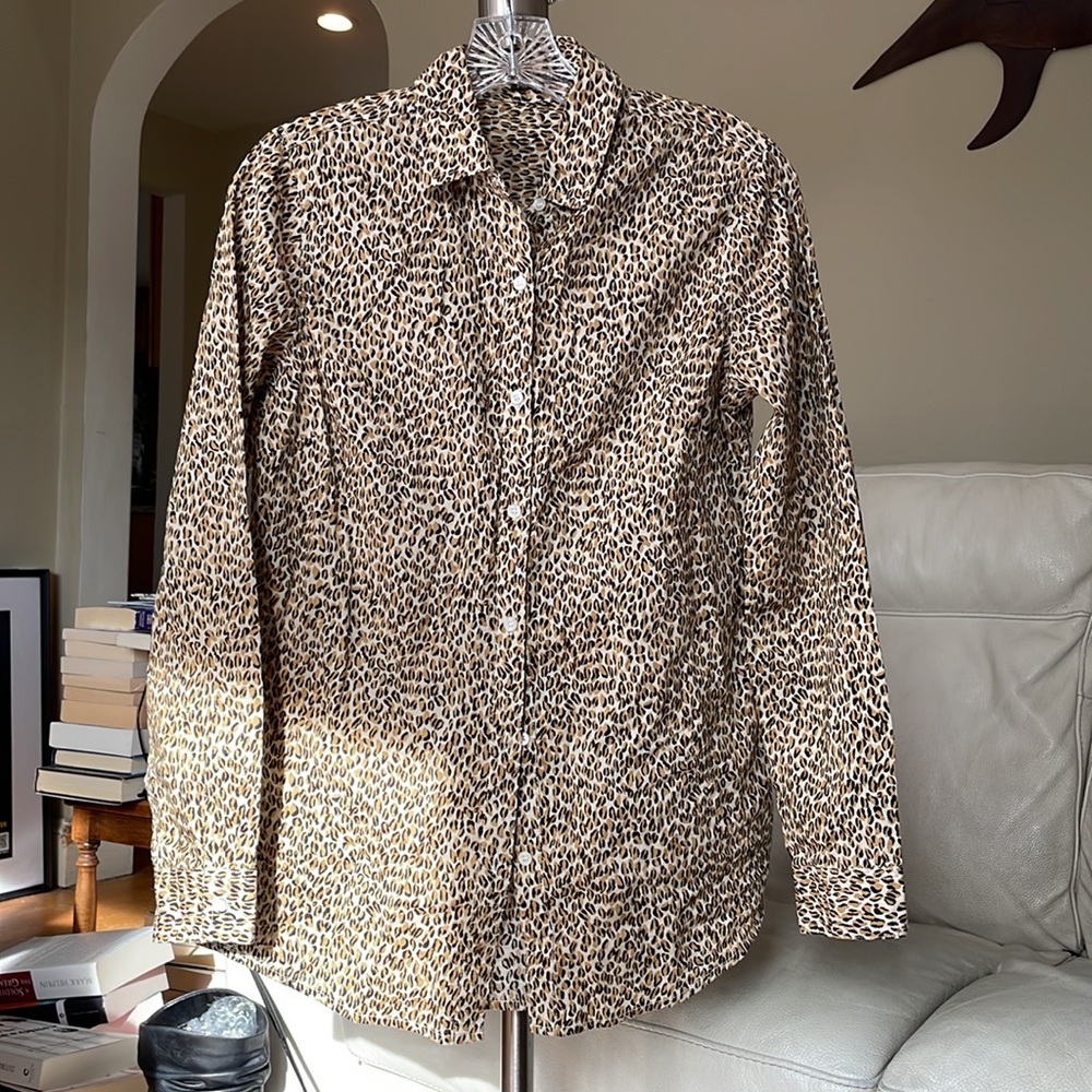 J. Mclaughlin Leopard Print Button Down Blouse - image 6